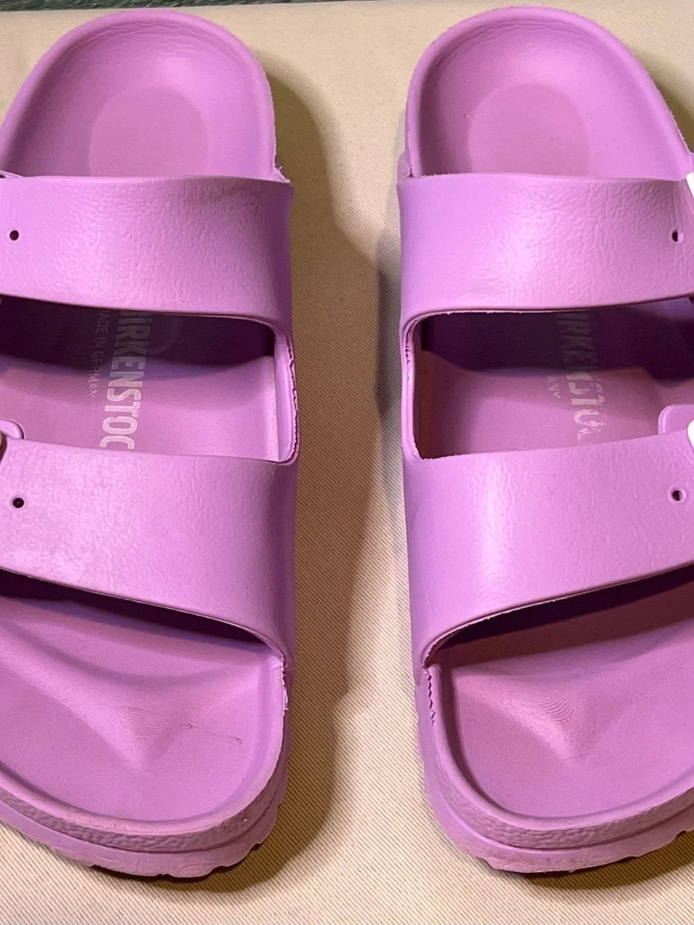 Birkenstock Style Lavender Two-Strap EVA Slides